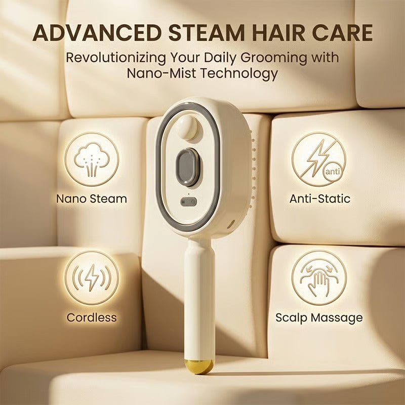 💆‍♀️ Get Salon-Smooth Hair at Home in Seconds ✨3-in-1 Electric Spray Comb — No Pain, No Frizz, Just Effortless Shine