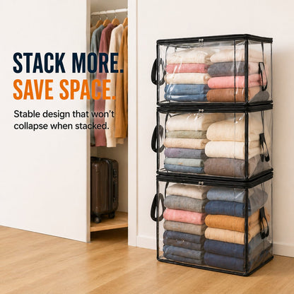🔥 Today Only 48% OFF — Stop Letting Clothes, Blankets & Clutter Take Over Your Home With Clear Heavy-Duty Storage Bags That Hold More, Stack Neatly & Show Everything Instantly