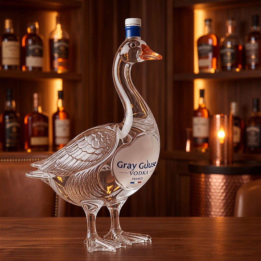 Grey Guuse 30th Anniversary 3D Sculpted Vodka Bottle