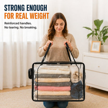 🔥 Today Only 48% OFF — Stop Letting Clothes, Blankets & Clutter Take Over Your Home With Clear Heavy-Duty Storage Bags That Hold More, Stack Neatly & Show Everything Instantly