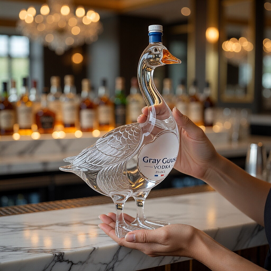 Grey Guuse 30th Anniversary 3D Sculpted Vodka Bottle