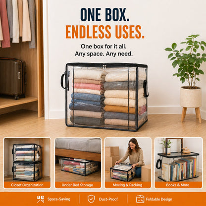 🔥 Today Only 48% OFF — Stop Letting Clothes, Blankets & Clutter Take Over Your Home With Clear Heavy-Duty Storage Bags That Hold More, Stack Neatly & Show Everything Instantly