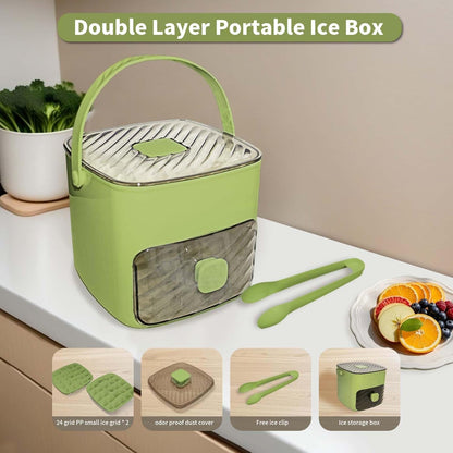 🔥 Summer Sale 50% OFF — Stop Twisting Smelly Ice Trays & Press Once For 48 Fresh Cubes Stored Clean, Sealed & Ready For Every Iced Coffee, Whiskey, Tumbler & Party