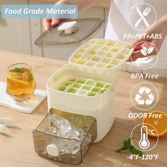 🔥 Summer Sale 50% OFF — Stop Twisting Smelly Ice Trays & Press Once For 48 Fresh Cubes Stored Clean, Sealed & Ready For Every Iced Coffee, Whiskey, Tumbler & Party