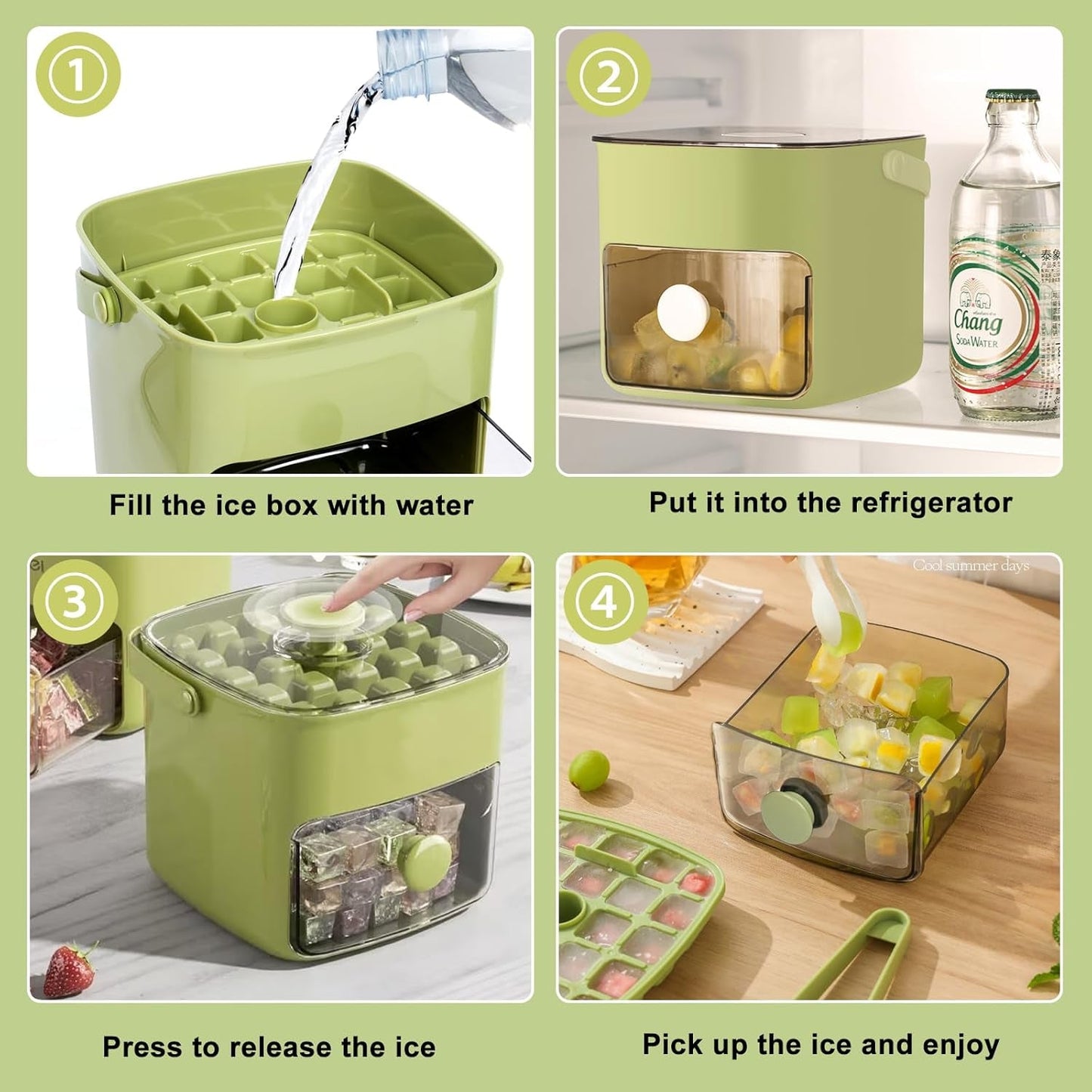 🔥 Summer Sale 50% OFF — Stop Twisting Smelly Ice Trays & Press Once For 48 Fresh Cubes Stored Clean, Sealed & Ready For Every Iced Coffee, Whiskey, Tumbler & Party