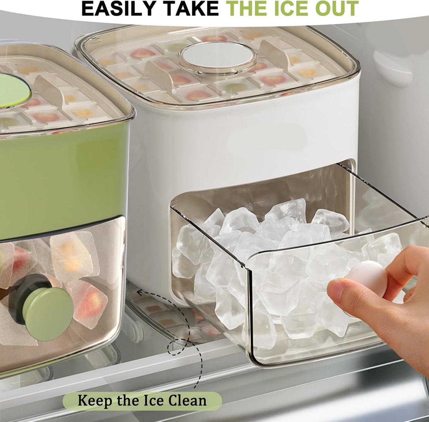 🔥 Summer Sale 50% OFF — Stop Twisting Smelly Ice Trays & Press Once For 48 Fresh Cubes Stored Clean, Sealed & Ready For Every Iced Coffee, Whiskey, Tumbler & Party