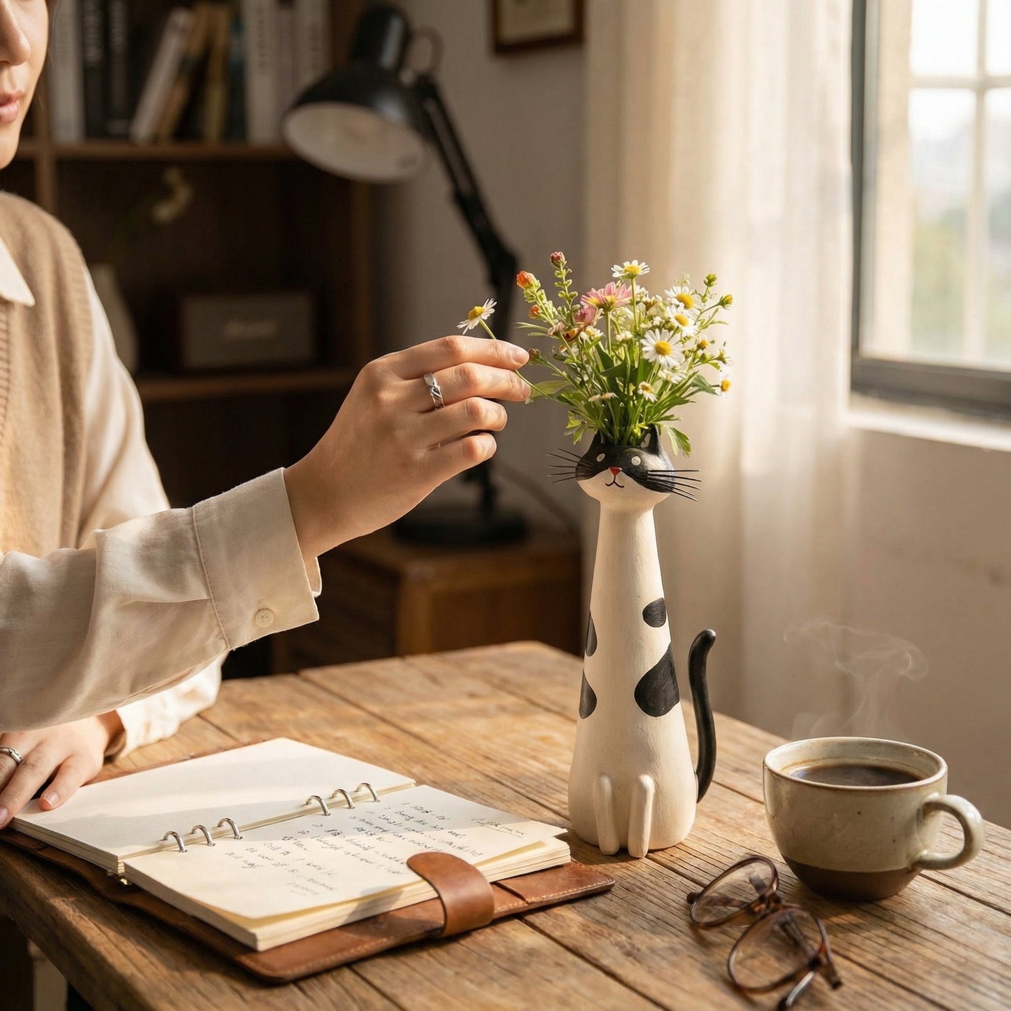 🔥 Final Day! Whisker & Bloom — Hand-Painted Cat Vases — Own Yours Today