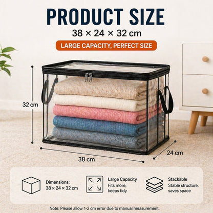 🔥 Today Only 48% OFF — Stop Letting Clothes, Blankets & Clutter Take Over Your Home With Clear Heavy-Duty Storage Bags That Hold More, Stack Neatly & Show Everything Instantly