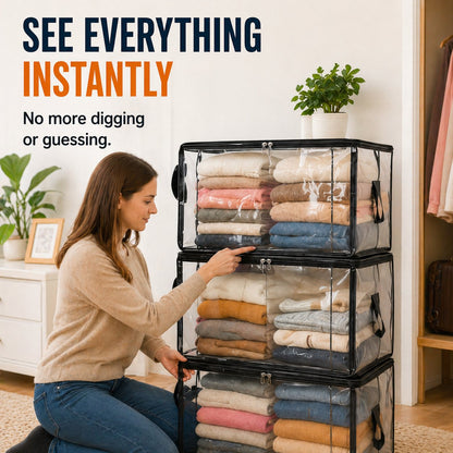 🔥 Today Only 48% OFF — Stop Letting Clothes, Blankets & Clutter Take Over Your Home With Clear Heavy-Duty Storage Bags That Hold More, Stack Neatly & Show Everything Instantly