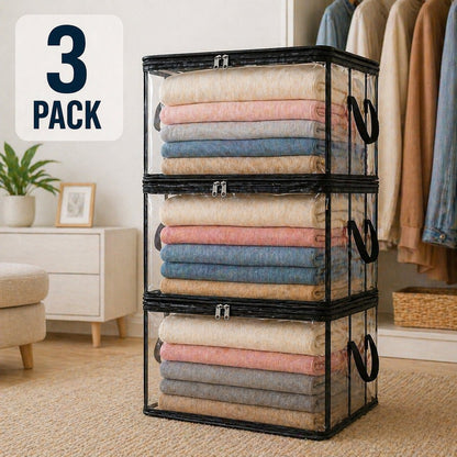 🔥 Today Only 48% OFF — Stop Letting Clothes, Blankets & Clutter Take Over Your Home With Clear Heavy-Duty Storage Bags That Hold More, Stack Neatly & Show Everything Instantly